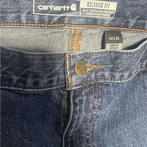 Men’s Carhartt, Relaxed Fit, 40x32, Zip-Up Jeans. D36 - Picture 2 of 11